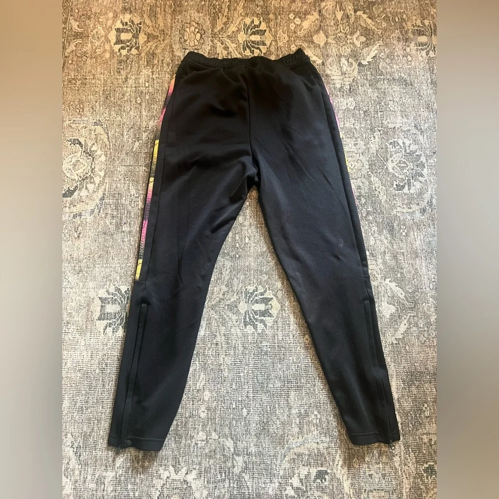 adidas TIRO PANTS Joggers with Pink and Yellow Accents 13/14Y